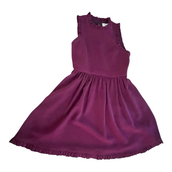 KATE SPADE Ruffle Fit And Flare Dress In Deep Cherry size 8 - Picture 2 of 11